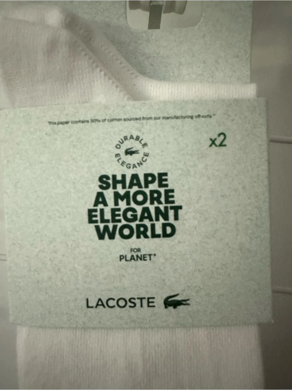 Lacoste White Casual Men's Socks - 2-Pack